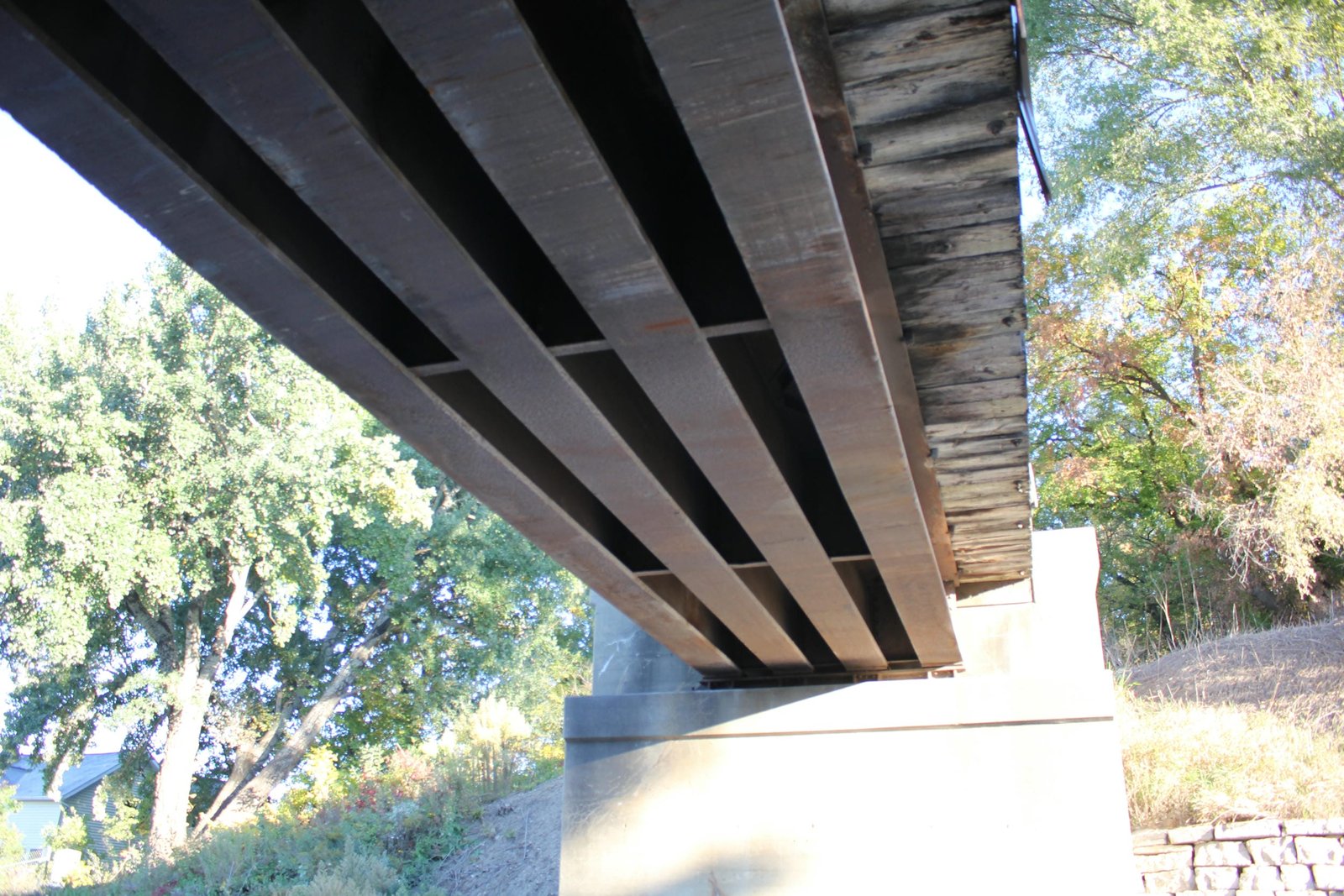 Under bridge